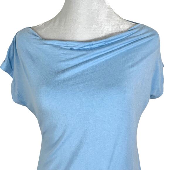 San Francisco City Lights Soft Drape Neck Tee T-Shirt Light Blue Size XL NEW - Picture 4 of 7
